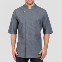 Uniformes de cuisine de chef de cuisine de boulangerie à double boutonnage Uniformes à manches courtes de bar de restaurant Coton/Polyester Personnalisable