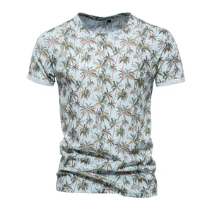 Camiseta Sublimada de Corte Regular para Hombre, Impresión Personalizada, Transpirable, Ropa Casual de Verano, Última Moda, Venta al Por Mayor OEM - Product Image 2
