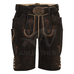 Dernier arrivage Short bavarois pour hommes avec logo personnalisé-Hot Selling German Traditional Knee Casual Breathable Lightweight Button - Product Image 3