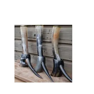 Juego de Bebidas de Cuerno de Búfalo Ecológico de la Mejor Calidad, con Base de Metal Tallada con Diseño Animal, Material Orgánico, Decoración Natural Moderna para el Hogar - Product Image 6