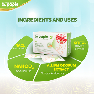 Dr. Papie OEM Cepillo de dientes desechable para dedos de bebé Toallitas de limpieza de lengua oral 30 paquetes Doble esterilizado - Product Image 3