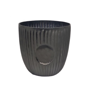 Pot en verre noir mat ovale de luxe, fait main, multi-usage, vide, de taille moyenne, écologique et très demandé - Product Image 3