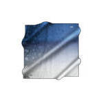 Écharpe florale en jacquard de soie bleu marine et blanc - Longue écharpe carrée en twill de créateur - Product Image 3