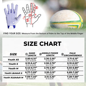 Gants de rugby de football verts pour jeunes garçons Gants larges et confortables avec logo imprimé - Product Image 6