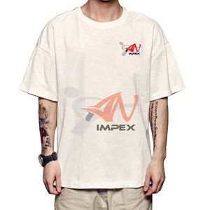 Camiseta Extra Grande de Alta Calidad para Hombre con Logotipo de Impresión Personalizada, Material de Poliéster y Algodón, Flexible para Usar en Verano - Product Image 1