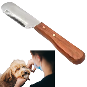 Tijeras profesionales para el cuidado de mascotas, herramienta de corte de pelo de acero inoxidable Premium para perros y gatos, Material de madera - Product Image 1
