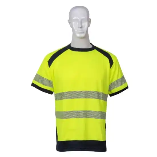 High Visibility Reflective Safety Shirts Custom Your Logo Hi Vis t Shirts Neon Quick Dry Outdoor Work Shirts For Men & Women