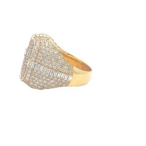 Personnaliser Bague Hip Hop en argent sterling plaqué or jaune avec Moissanite Diamant Luxe Bling Rappeurs Bijoux - Product Image 3