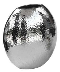Vase à fleurs en aluminium texturé moderne, décoration d'accent pour la maison, salon, bureau, hôtel, décoration de table artisanale de designer - Product Image 2