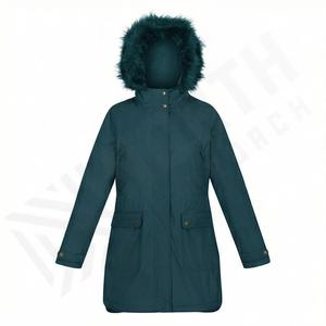 Customized Color <b>Winter</b> Fur Women's Long Wool <b>Parka</b> Jacket Sleeve Wear <b>Coat</b> Thermal Warm Fashion Insulated Stylish Outerwear - Product Image 1