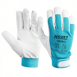 Hazet Genuine <b>Leather</b> <b>Working</b> Gloves Cutting & Forming <b>Tools</b> - Product Image 2