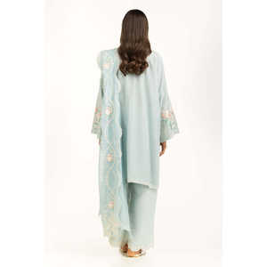 Traje Bordado Swiss Lawn Slub de 3 Piezas para Verano - IPSTD-44738 - Product Image 2