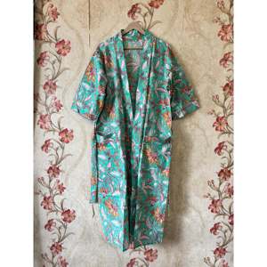 Bata de algodón ligera, suave, estampada, estilo bohemio, para spa, kimono suave, tops de ocio - Product Image 1