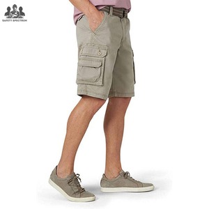 กางเกงขาสั้นคาร์โก้ผู้ชายผ้าฝ้าย 100% ทรงกลางเข่า กระดุมกลางลำตัว สวมใส่สบาย ระบายอากาศได้ดี เหมาะสำหรับกิจกรรมกลางแจ้ง ขายส่ง - Product Image 3