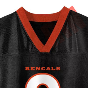 Maillots de football américain unisexes personnalisés imprimés en usine Sibrin Premium, maillots de football américain pour jeunes en maille à œillets - Product Image 4
