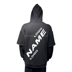 Servicio OEM, Sudaderas con Capucha Personalizadas para Hombre, 100% Algodón, Gruesas, Bordadas, con Cuentas, Corte Holgado, Construcción de Alta Calidad - Product Image 2