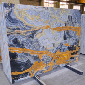 Dalles de marbre rouge feu doré, panneaux en pierre semi-précieuse onyx - Product Image 3