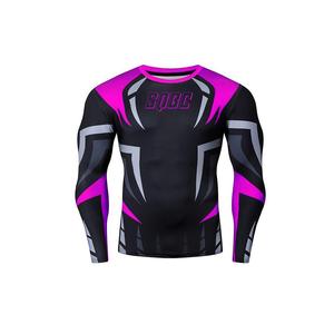 Rash Guard para hombres suave fuerte manga larga BJJ gimnasio MMA entrenamiento Fitness compresión Base capa No Gi - Product Image 6