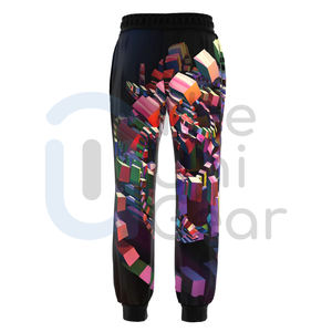 กางเกงออกกำลังกายลำลองของผู้ชายผ้าฝ้าย100% กลางแห้งเร็วระบายอากาศได้โค้งตรงมีกระเป๋า - Product Image 5