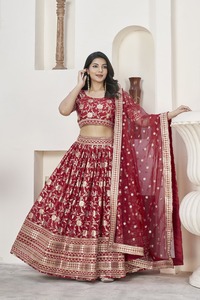 Designer Ladies Anarkali Wedding Party Saree Suit Elegant Lehanga Choli <b>for</b> Adults Top Trending in India-<b>for</b> Summer Wholesale - Product Image 3
