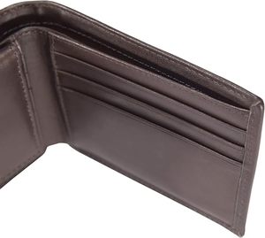 Portefeuille élégant de haute qualité pour hommes Créateur personnalisé en cuir véritable emplacements pour plusieurs cartes Logo imprimé Style moderne quantité minimale de commande bas Vente en gros Concepteur de porte-cartes haut de gamme - Product Image 4