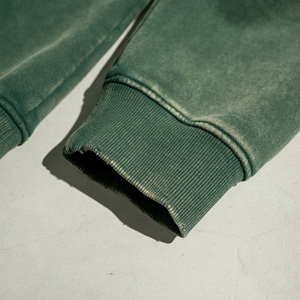 Vintage poids lourd coton 355 Gsm surdimensionné Boxy Fit sweat hommes soleil fondu lavé recadrée en détresse logo personnalisé sweats à capuche - Product Image 2