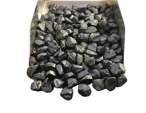 高档品质50件黑色粗糙天然地球开采尖晶石制造珠宝松散宝石批发商