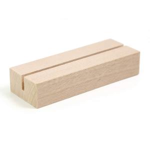 Expositor de Sobremesa Minimalista de Madera Maciza Ecológica Personalizable para Tarjetas de Presentación y Postales, con una Sola Ranura, para Exhibición de Marcas en Comercios - Product Image 2