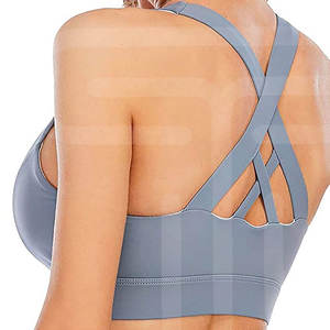 Ropa de entrenamiento de gimnasio ecológica de nuevo lanzamiento, diseño único, Sujetador deportivo transpirable, embalaje personalizado, logotipo frontal para Yoga Fitness - Product Image 4