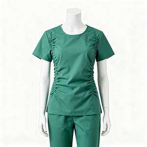 Vente en gros de blouses médicales Uniformes médicaux d'infirmières à manches courtes pour femmes, disponibles en couleurs vives et au design moderne - Product Image 2