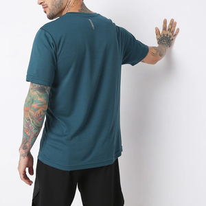 Nouveau design T-shirt décontracté à manches courtes, coupe oversize, grandes tailles, avec logo imprimé personnalisé, motif uni, prix de gros, tricoté - Product Image 6