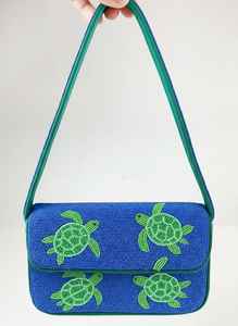 Bolso de Mano Artesanal de Cuentas de Vidrio Multicolores MS Handicraft con Asa, Bolso Casual de Mano, Bolso Baguette de Artesanía India - Product Image 3