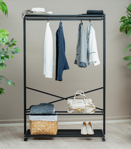 garment <b>rack</b>, <b>clothes</b> <b>rack</b>, rolling garment <b>rack</b>, industrial clothing <b>rack</b>, metal <b>clothes</b> organizer, wardrobe <b>rack</b> - Product Image 6