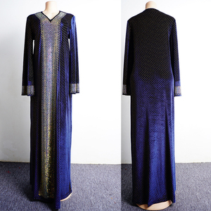 ชุดอาบายาสไตล์ใหม่สำหรับผู้หญิงมุสลิมชุดเย็บปักยาวด้านหน้า - Product Image 4