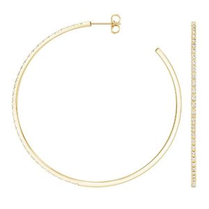 Aretes de Aro con Moissanita de Corte Redondo para Mujer - Product Image 4