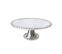 Support à gâteau plaqué or et argent idéal pour la décoration intérieure Design hautement fini pour mariage et fête Dessert Table Decor Cake Tools