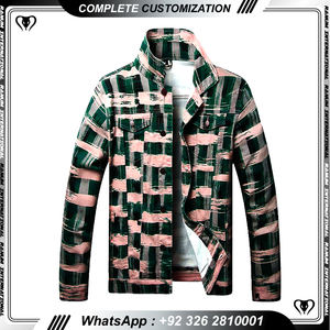 Chaqueta vaquera bordada elegante para hombre, ropa de calle Vintage desgastada con diseño de impresión Y2k, consciente de la moda - Product Image 2