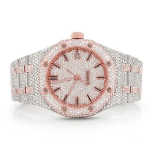 Hip Hop Luxury Iced Out Moissanite <b>Watch</b> Diamond Look Timepiece - Product Image 2