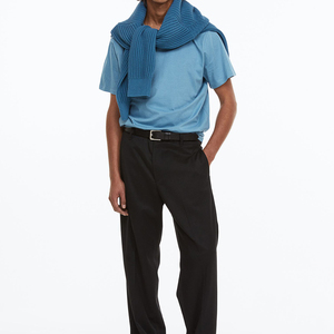 T-shirts en jersey de marque privée avec logo personnalisé de haute qualité en vrac doux décontracté vierge de haute qualité à la mode vente en gros - Product Image 2