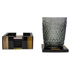 Natural Buffalo Horn <b>Table</b> <b>Coasters</b> Handmade Rustic Drink Accessories High Quality - Product Image 5