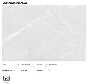 Carreaux en porcelaine émaillée polie grand format 600x1200mm, usage commercial et résidentiel, antidérapant pour mur et sol, brillant, grand format - Product Image 3
