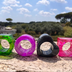 Anillo de Servilleta de Resina, Decoración de Mesa para Restaurante, Boda, Fiesta, Anillos de Servilleta de Resina Hechos a Mano, Anillo de Servilleta Personalizado - Product Image 1