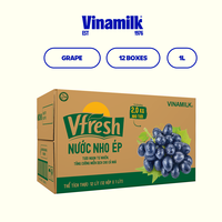 Vinamilk 2023-Vfresh-Jus de raisin-1L x 12 boîtes par carton