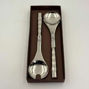 ชุดช้อนส้อมสแตนเลสสตีลแบบคลาสสิกสำหรับร้านอาหาร 2 ชิ้น ขัดเงาแบบโบราณ สีเงินธรรมชาติ สำหรับใช้ในบ้าน - Product Image 4