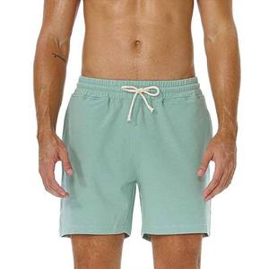 Pantalones cortos deportivos de estilo callejero para hombre 2025 transpirables 100% tela de algodón logotipo personalizado Color sólido - Product Image 1