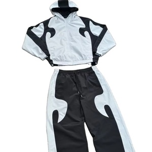Men's <b>Tracksuit</b> Custom Logo Nylon Gym Running Wear <b>White</b> Piping Quick Dry Windbreaker Black <b>Tracksuit</b> Printed 2026 - Product Image 1