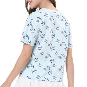 T-shirts d'été décontractés à carreaux écologiques de qualité supérieure pour femmes à manches courtes conception d'impression personnalisée vente chaude en gros - Product Image 4