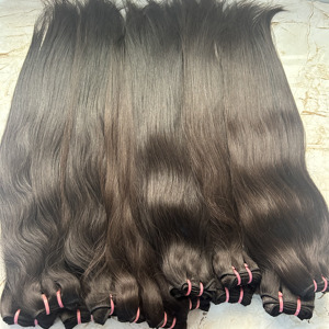 Trama de máquina India recta, cabello humano Natural de un solo dibujo, paquetes de 100g, extensión virgen Remy de origen templo, venta al por mayor - Product Image 3