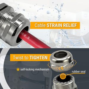 Presse-étoupe en laiton PG29 de haute qualité avec raccord durable étanche à contre-écrou pour le câblage électrique industriel et la gestion des câbles - Product Image 3