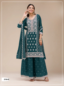 Ensemble Kurta Palazzo le plus vendu, léger, pour tous les jours et les occasions festives, Kurti avec Palazzo disponible à un prix abordable - Product Image 6